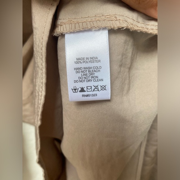 CECE womens blouses xl color low coffee long sleeve high neck light dress fabric - Picture 8 of 8